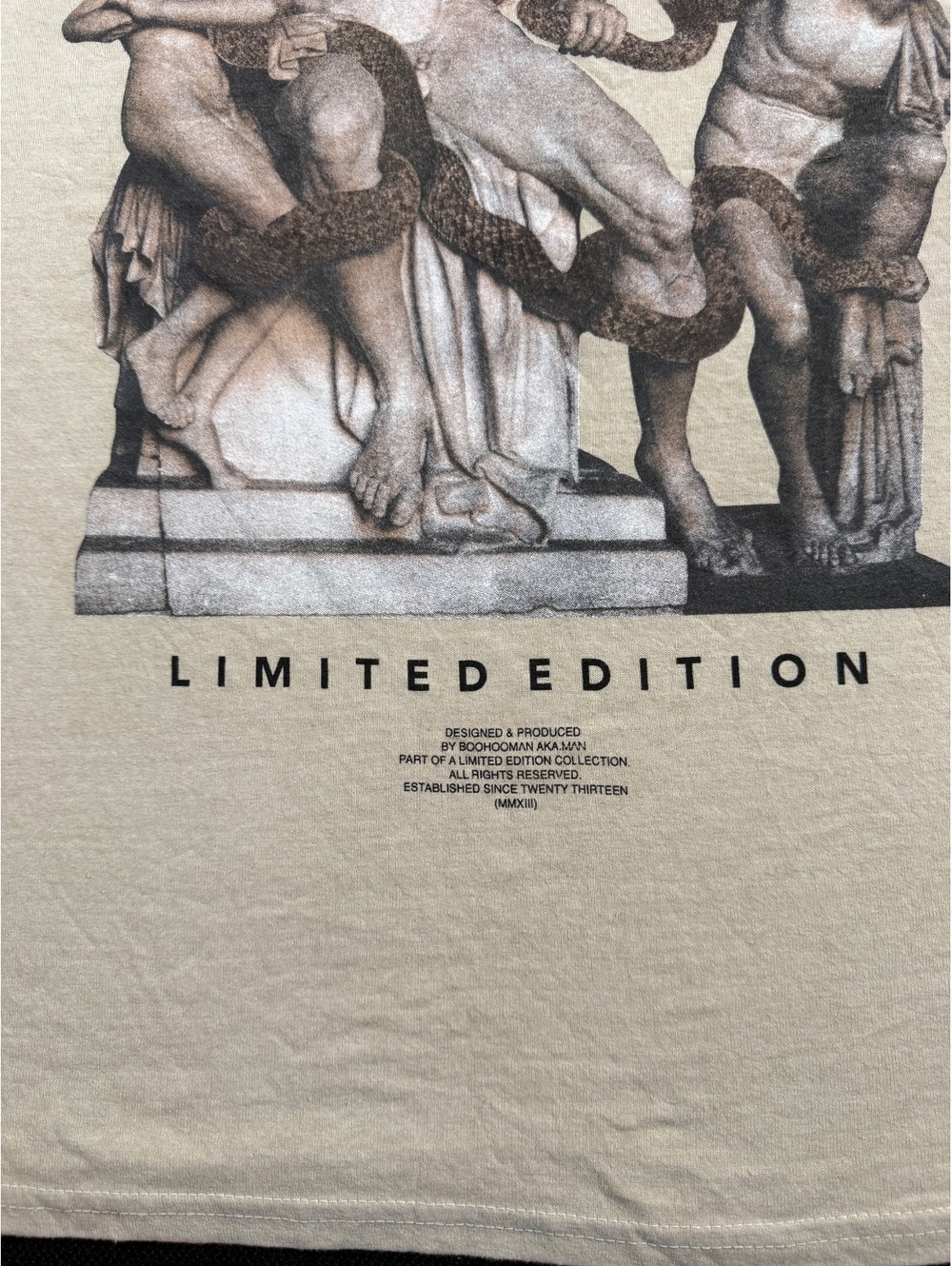 boohooMAN Pour Homme Limited Edition Graphic T-Shirt Medium - Picture 3 of 6